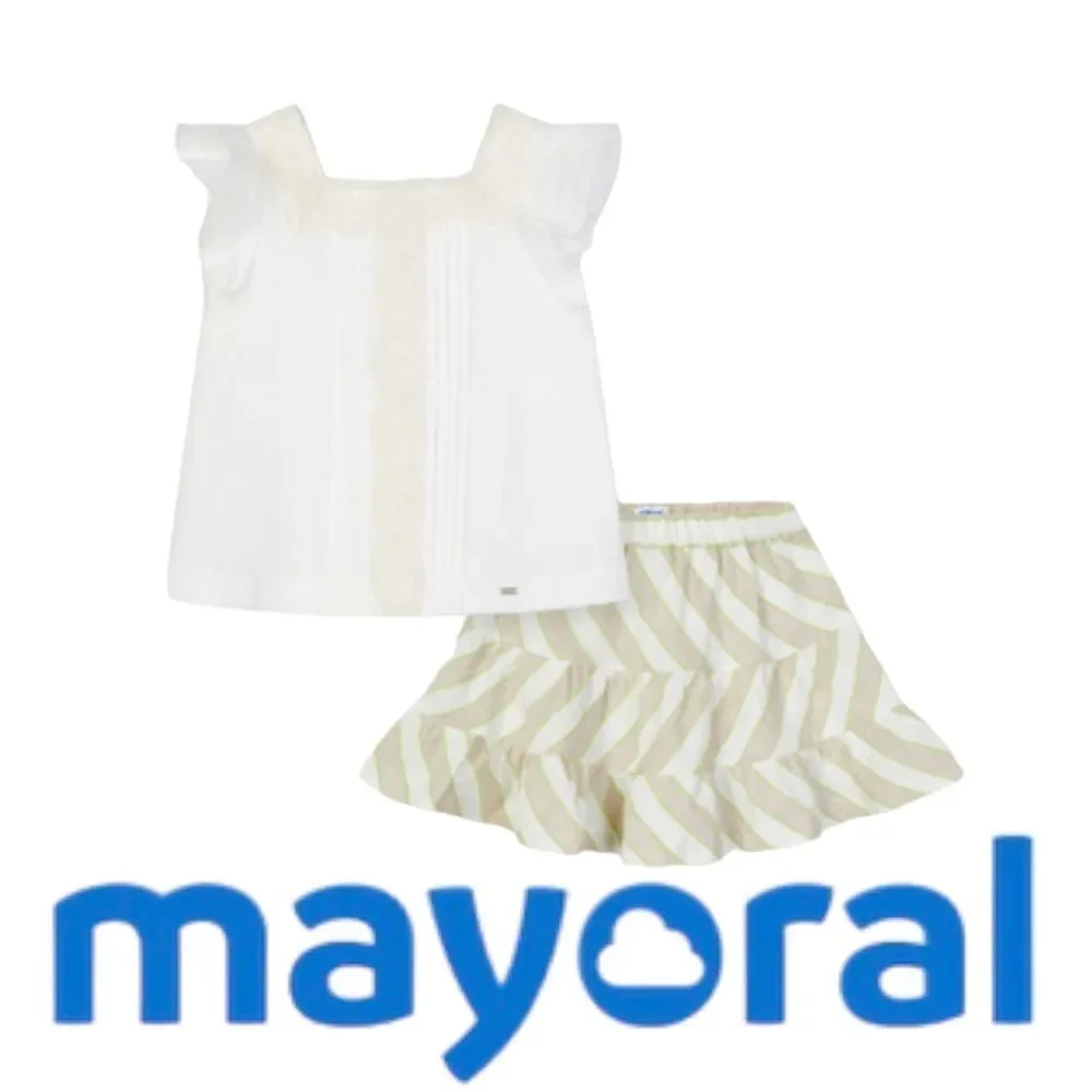 MAYORAL | Ecru | LINEN SKIRT SET